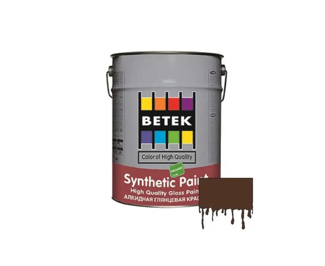 საღებავი Betek Synth. Paint 0.75ლტ #07 D.Brown — მეტალის საღებავები